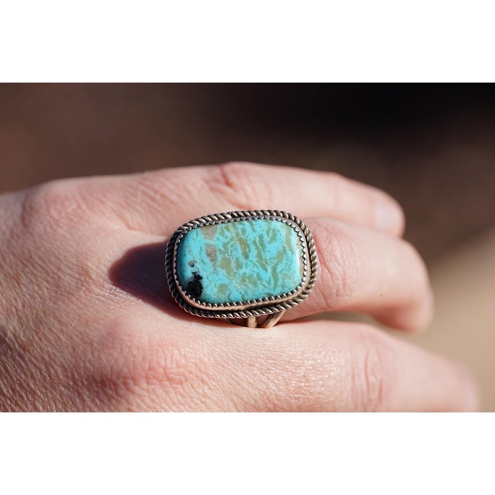 Richard Hoskie R -‎ Native American Indian Sterling Silver Turqiouse Ring